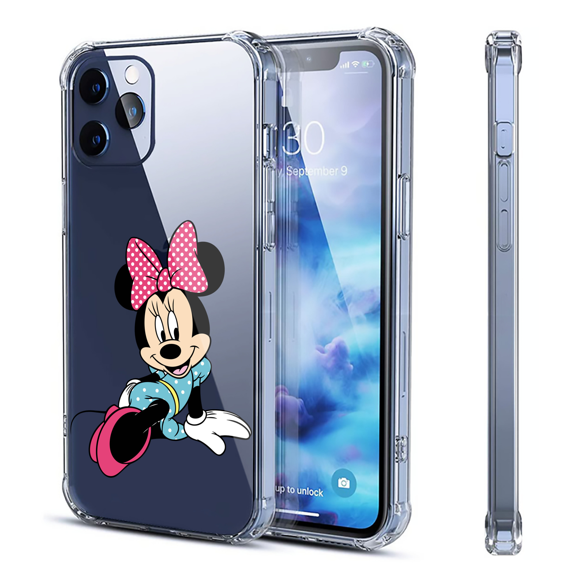 （画像用） ミッキーマウス Mickey Mouse 【iPhone 12シリーズ対応】透明スマホケース（クリアソフトケース）